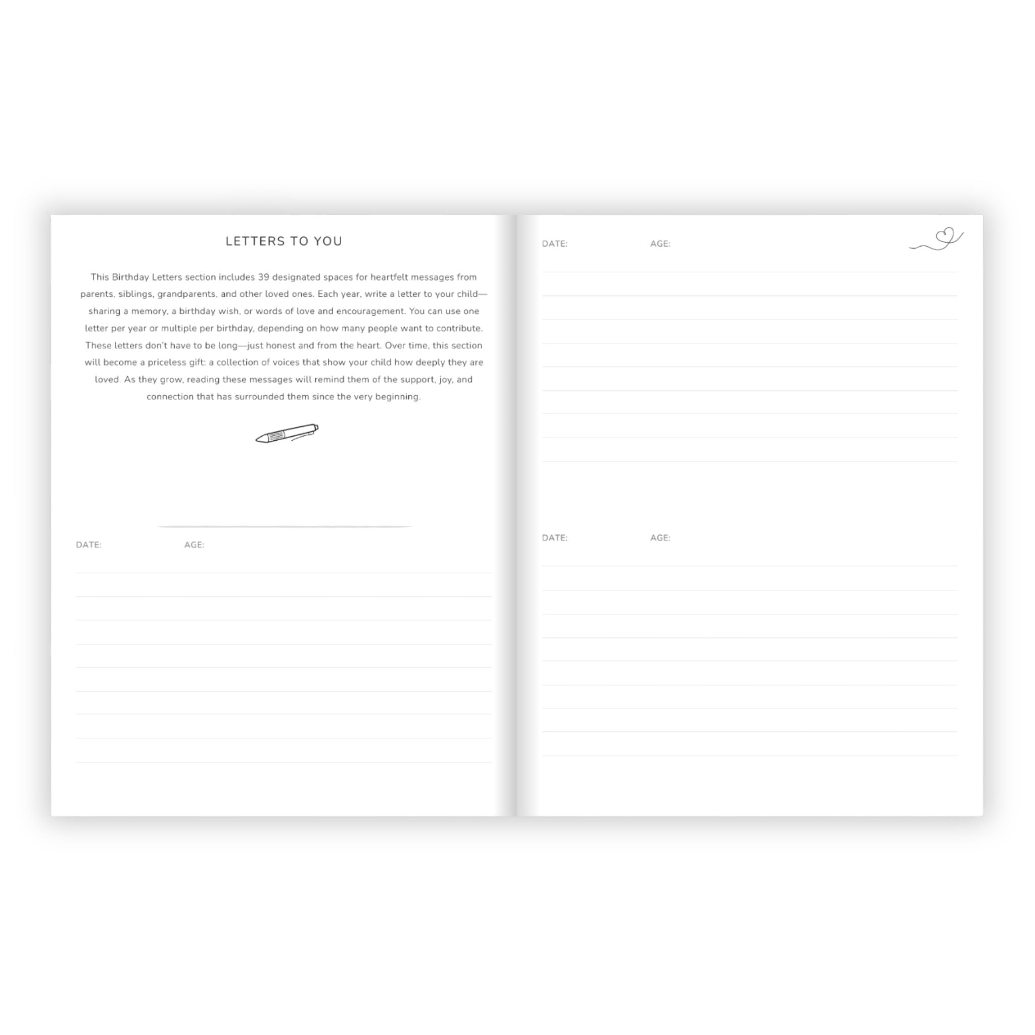 Birthday Memory Book- Blue Wave