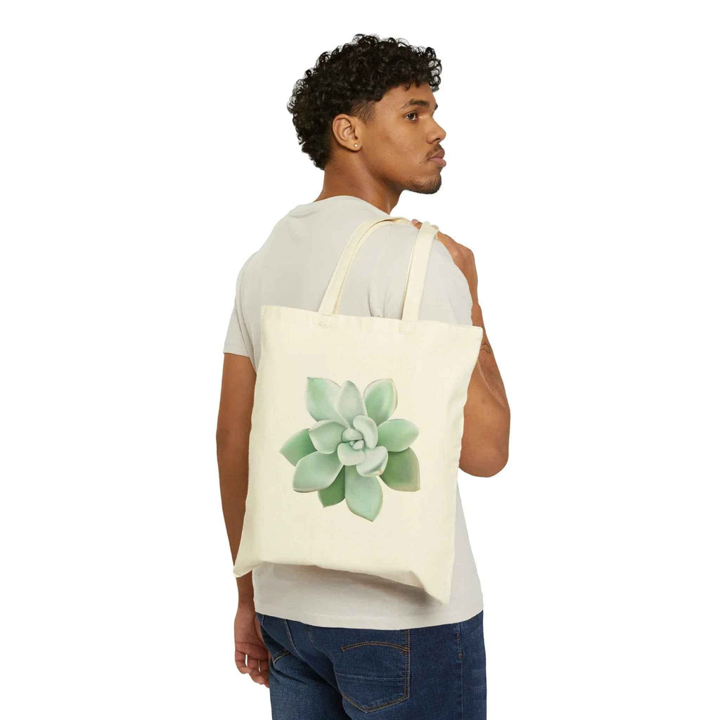 Pachyveria Haagei Succulent Canvas Tote Bag – Eco Friendly Everyday Carry