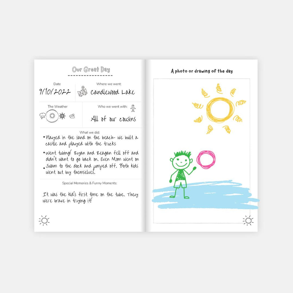 BUNDLE - Kids Great Day Blue Waves Journal + Color Together Markers