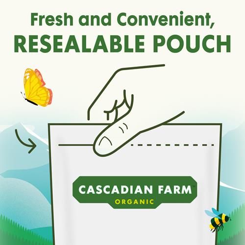 Cascadian Farm Organic Granola With No Added Sugar, Blueberry Vanilla Cereal, Resealable Pouch, 11 Oz.