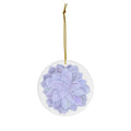 Echeveria Violet Queen Succulent Ceramic Ornament – Rosette Holiday Decor