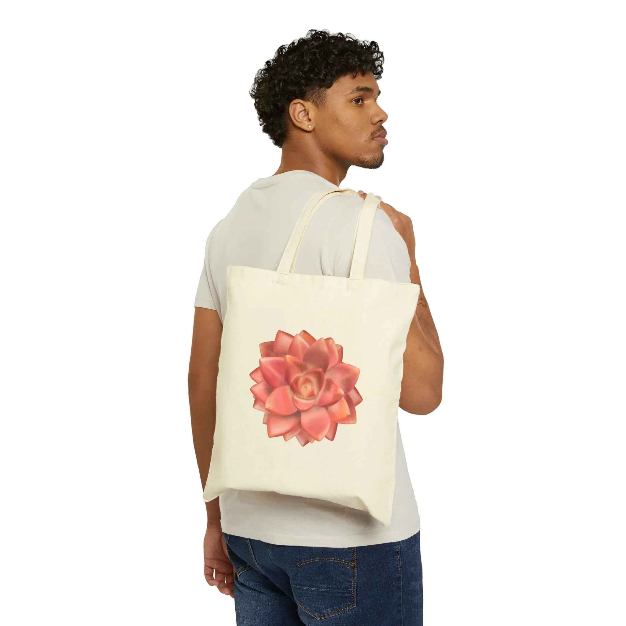 Graptosedum California Sunset Succulent Canvas Tote Bag – Eco Friendly Everyday Carry