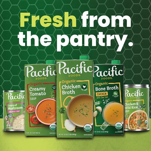 Pacific Foods Organic Butternut Squash Soup, Plant Based Light Sodium Soup, 32 Oz Carton