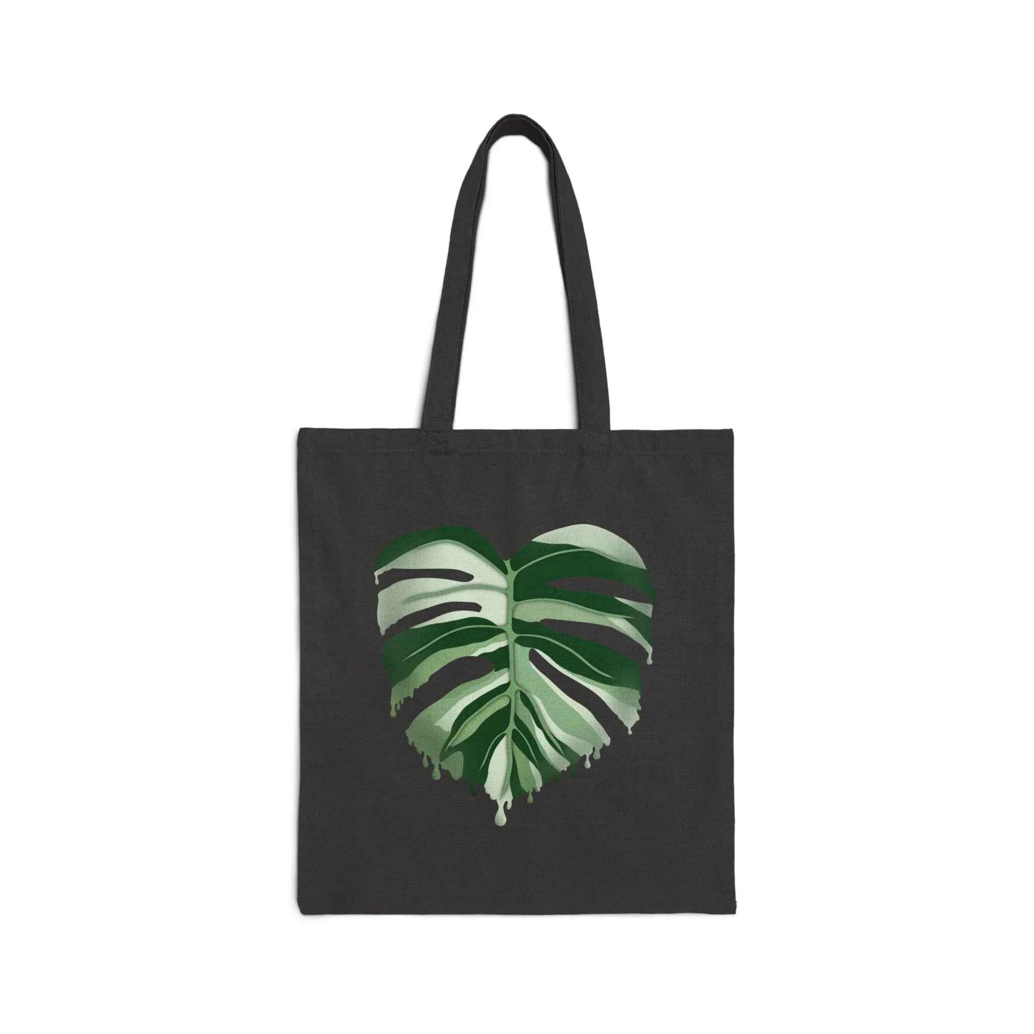Melting Monstera Albo Canvas Tote Bag – Eco Friendly Everyday Carry