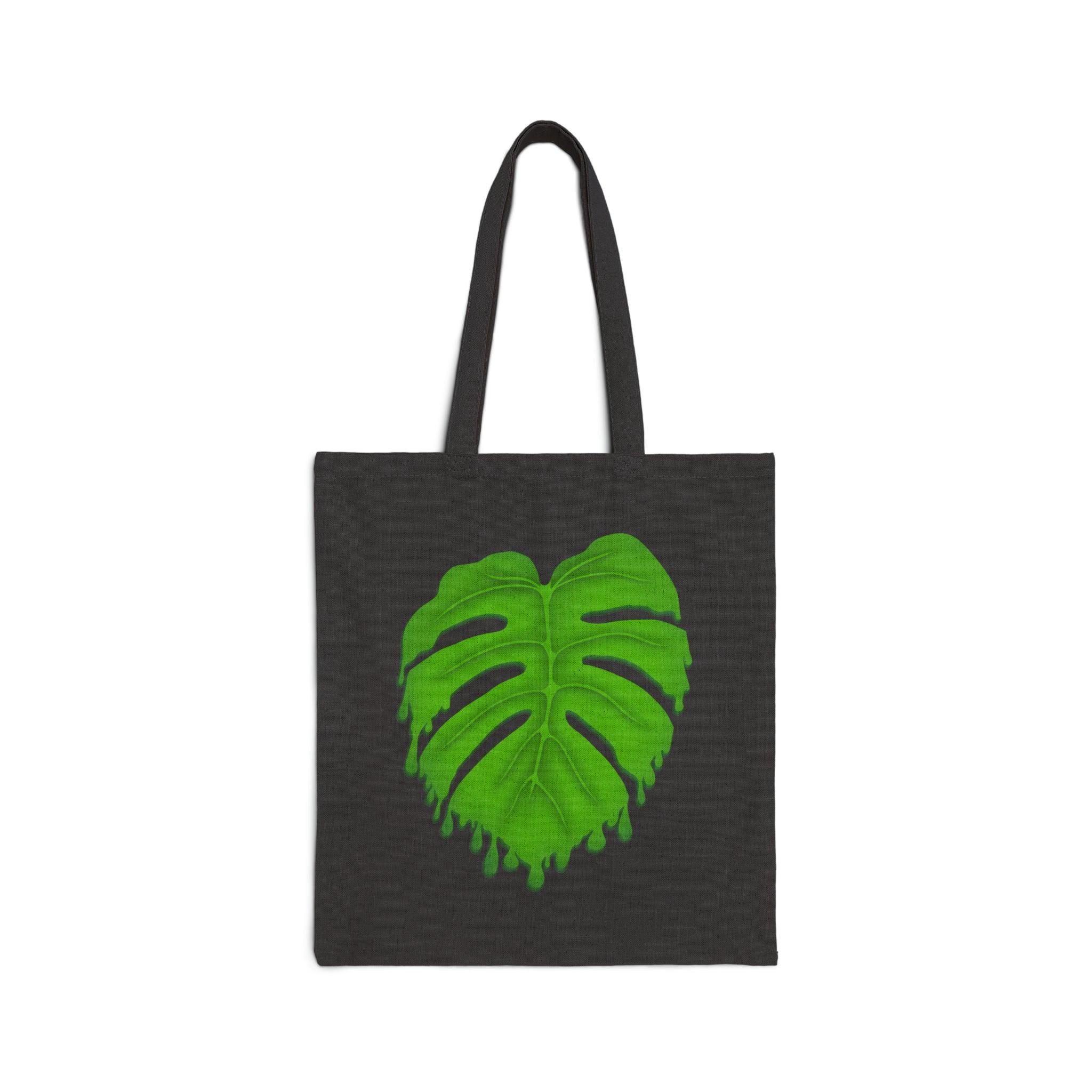 Melting Monstera Canvas Tote Bag – Eco Friendly Everyday Carry