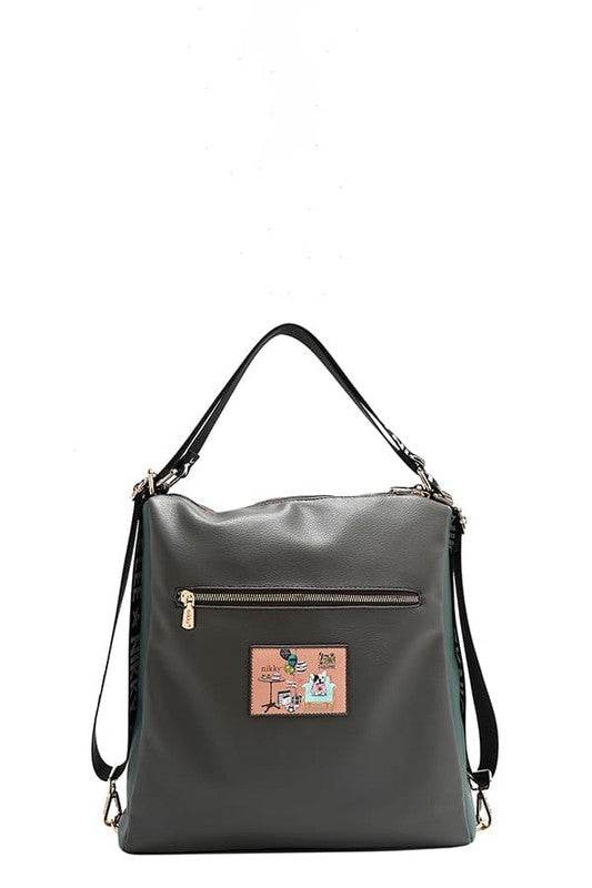 Nicole Lee USA Multifunction Adjustable Strap Eco-Leather Backpack