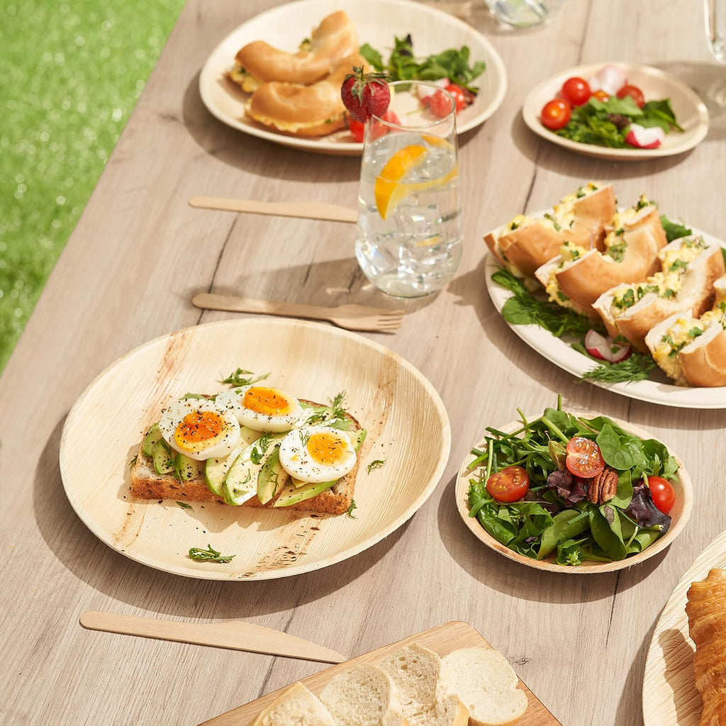 Palm leaf  6 Inch Round Plate (600 Pack)