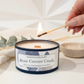 Rose Currant Crush Luxury Candle | 8oz Non-Toxic Soy Candle with Wooden Wick | Clean Burn