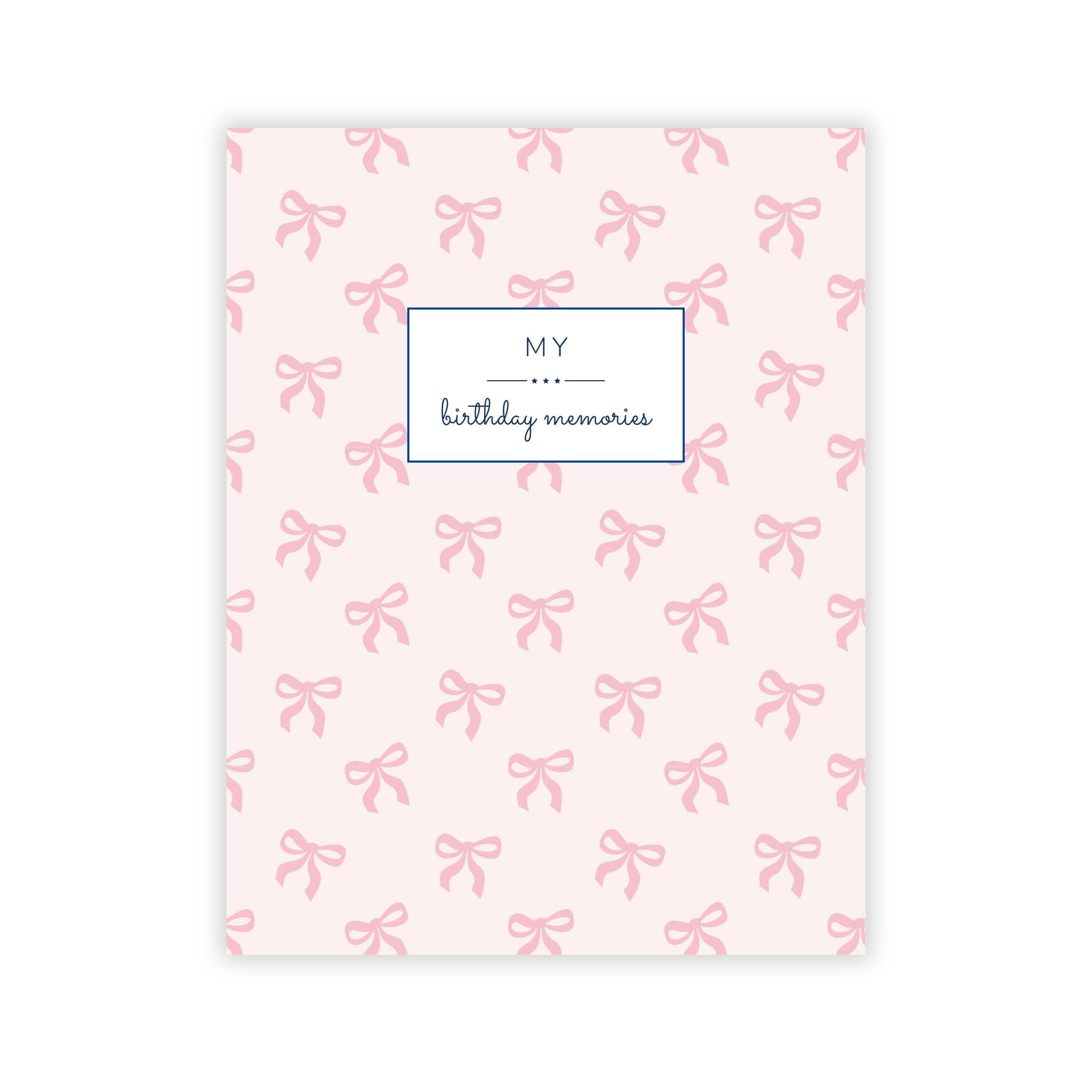Birthday Memory Book-Girly Bows