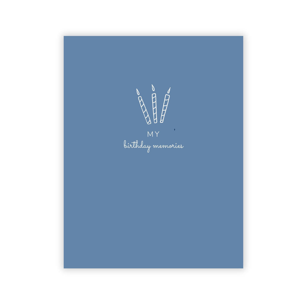 Birthday Memory Book- Blue Candles
