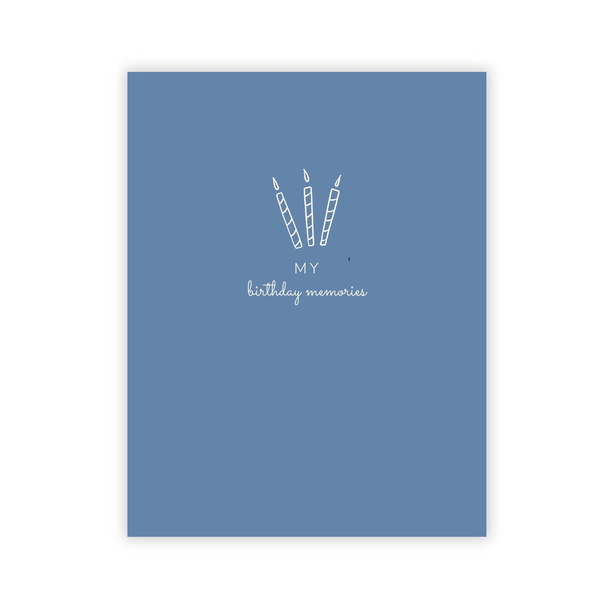 Birthday Memory Book- Blue Candles