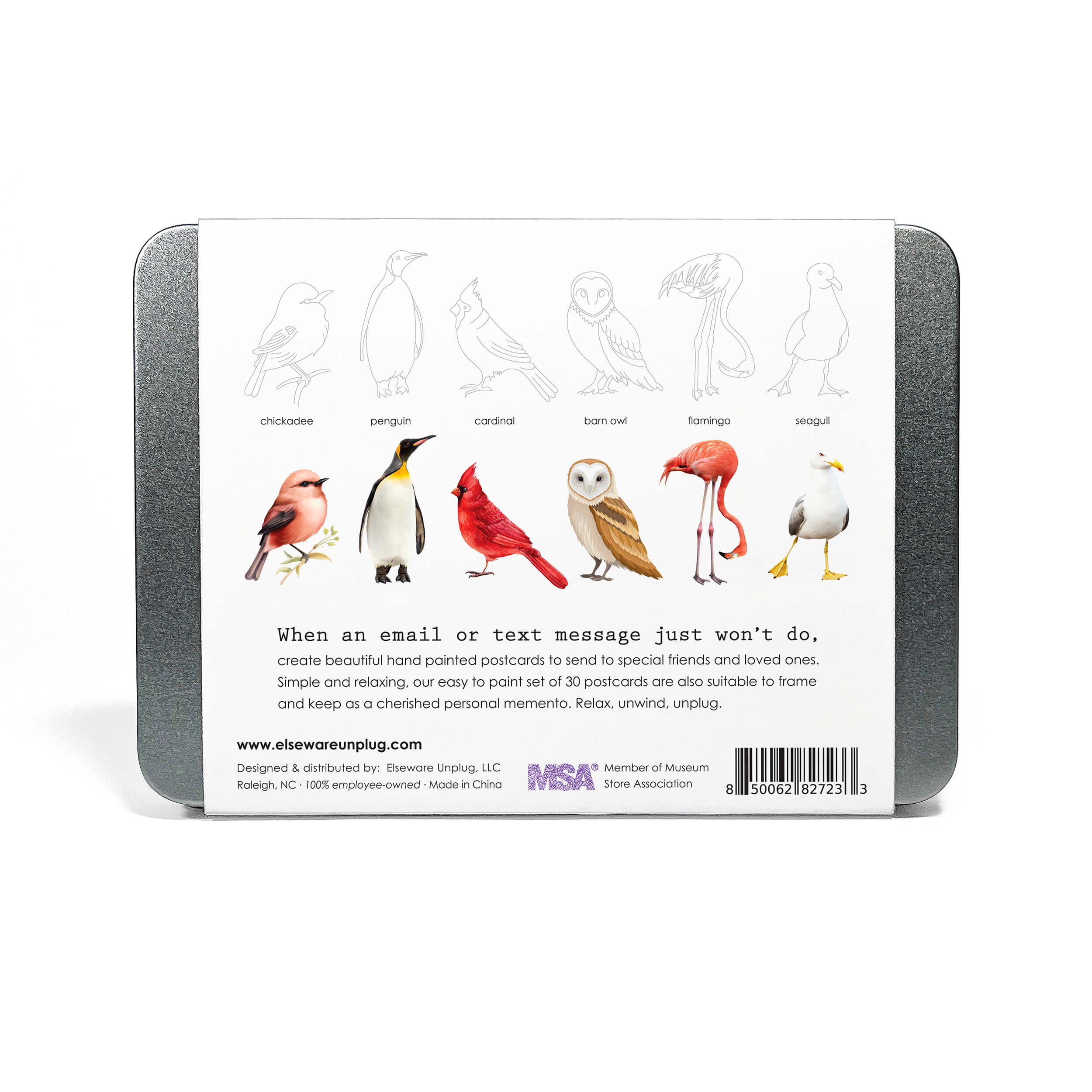 Coloring Postcards w/ 6 Designs (30 cards)