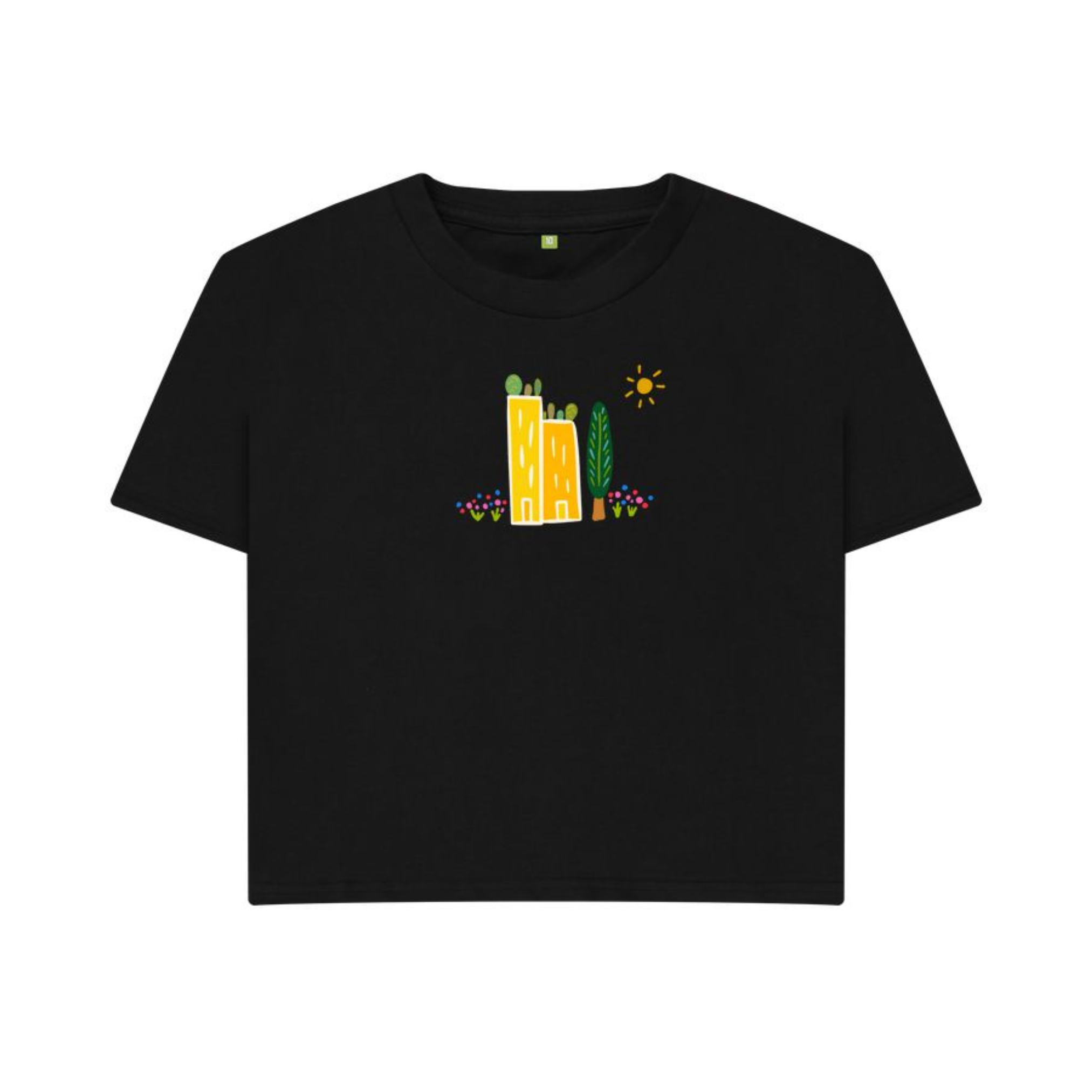 Green Cities Crop Top Boxy T-Shirt