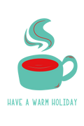 Warming Holiday Mug on White Cream Backgrounds Greeting Cards + Matching Envelope, Blank Inside - Assorted (Winter Wishes)