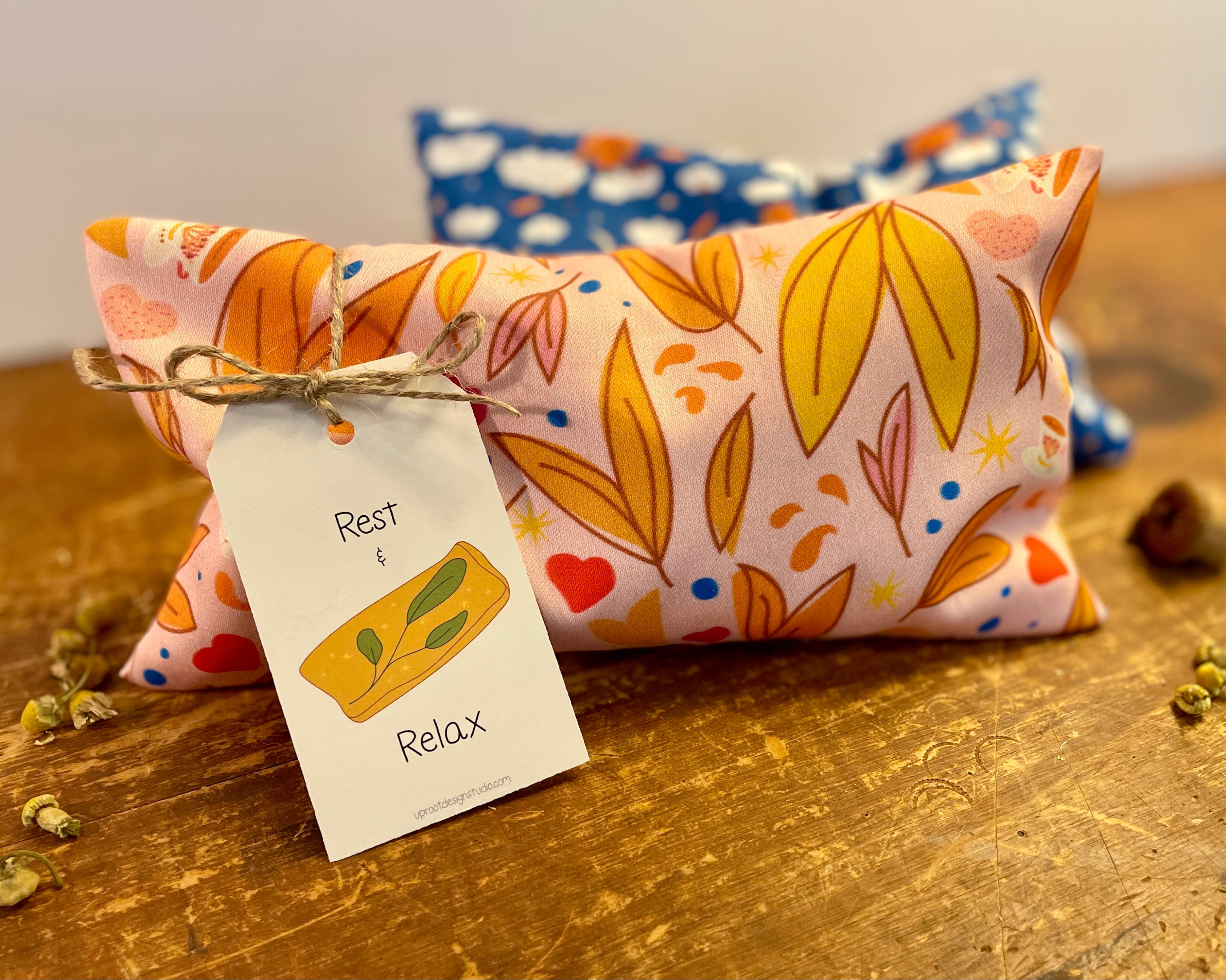 Build Your Own Custom Wellness Box with Organic Eye Pillow, Tea, Soy Candle & Greeting Card w. Envelope