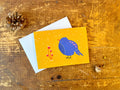 Assorted Snow Bird w. Red Flowers Eco Greeting Cards + Matching Envelope, Blank Inside (Winter Wishes)