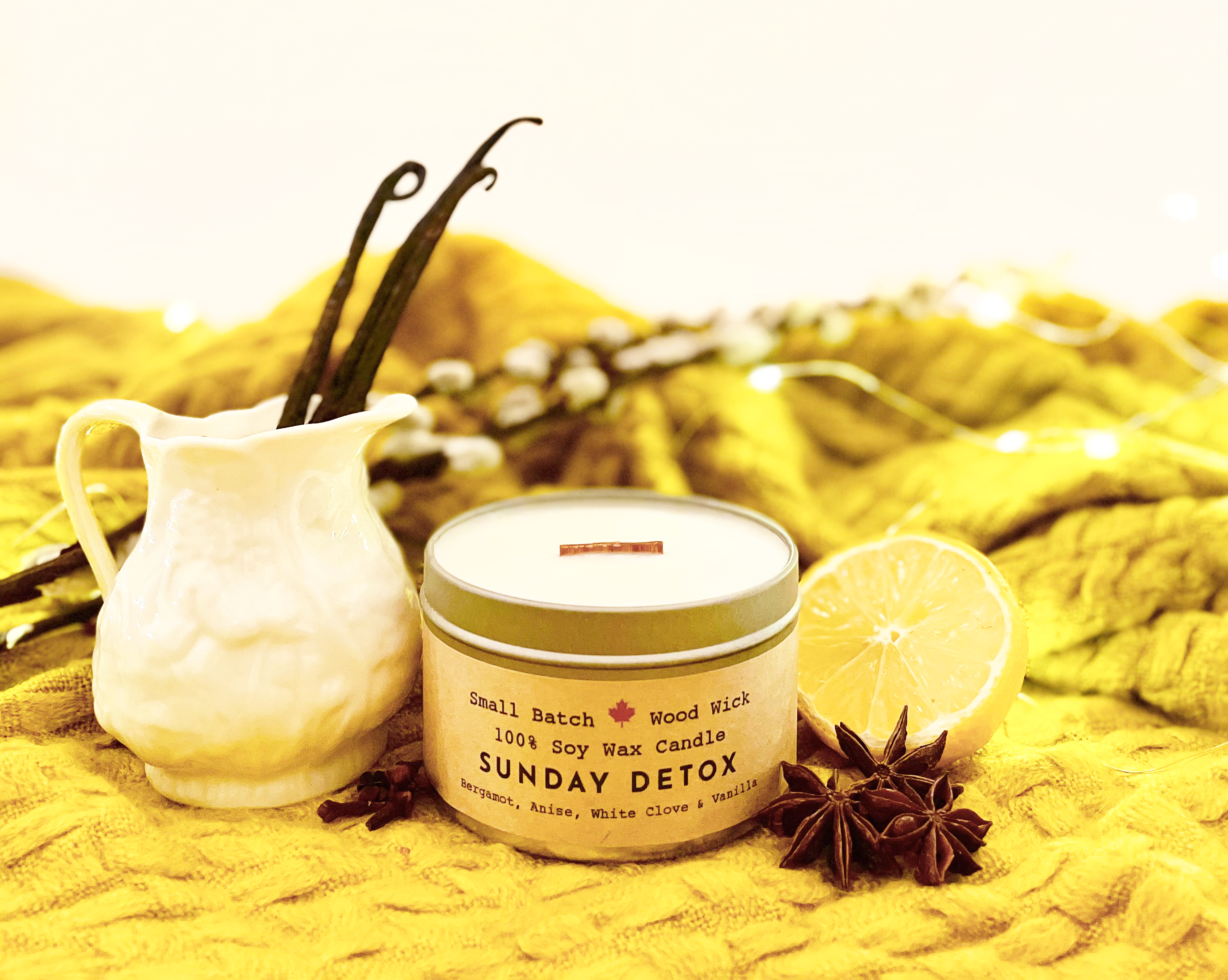 Build Your Own Custom Wellness Box with Organic Eye Pillow, Tea, Soy Candle & Greeting Card w. Envelope