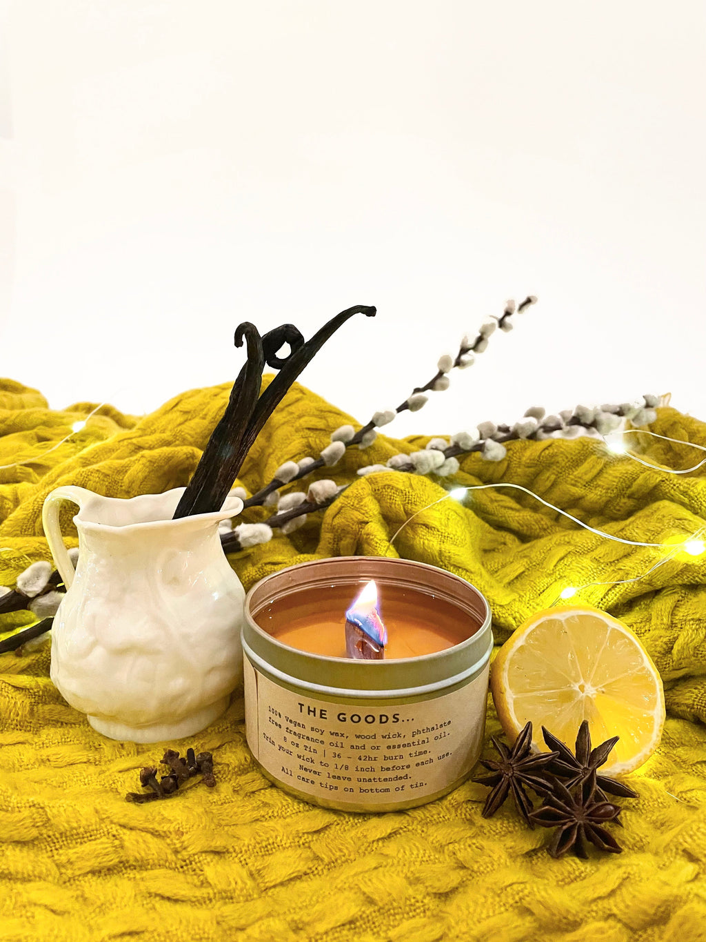 "Sunday Detox" Soy Crackling Wick Eco-Candle - Bergamot, Anise, White Clove & Vanilla (Shine On)