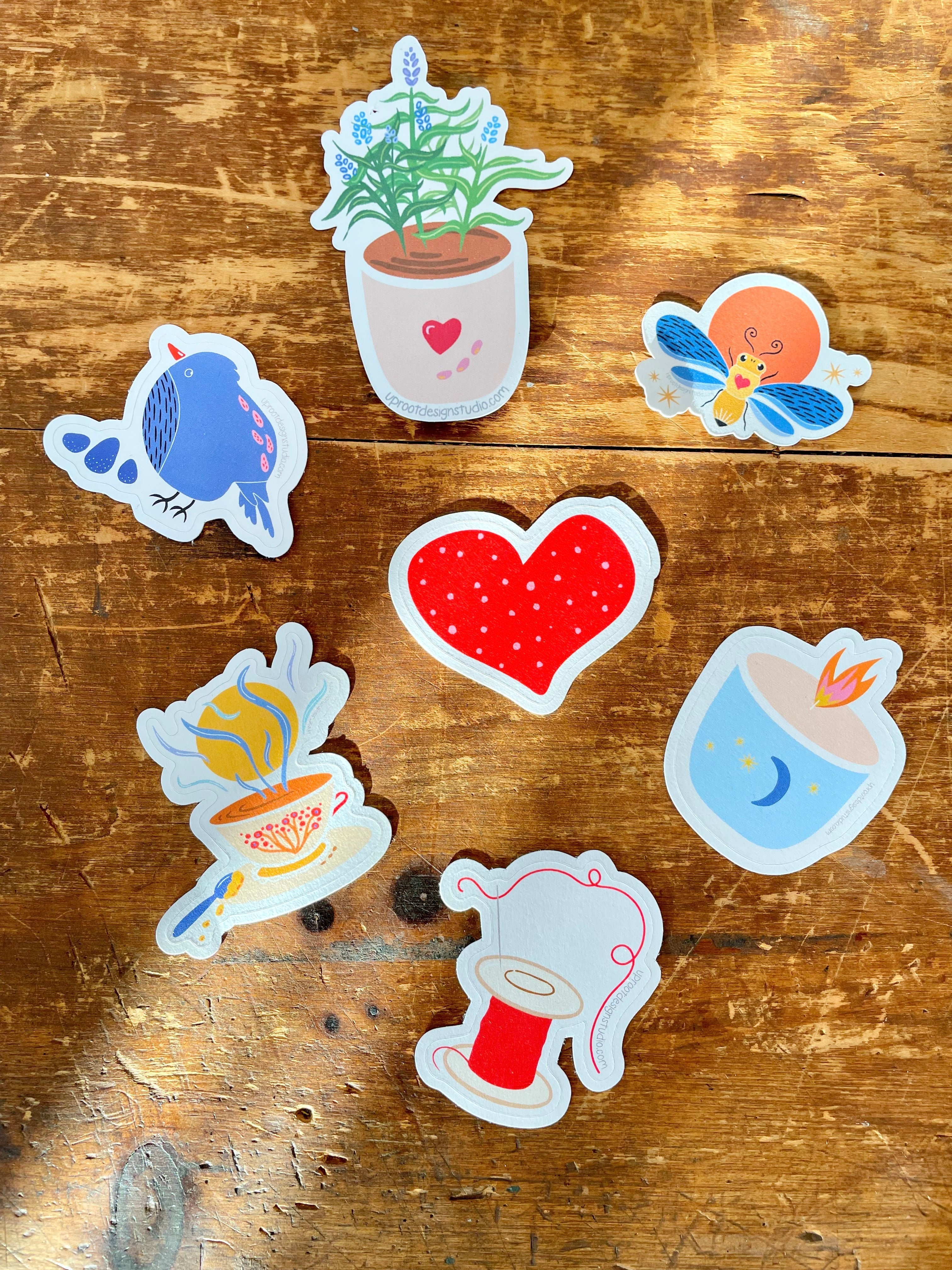 "Winter Dreaming" Assorted Hand-Drawn Adorable Individual Stickers (S, M, L)