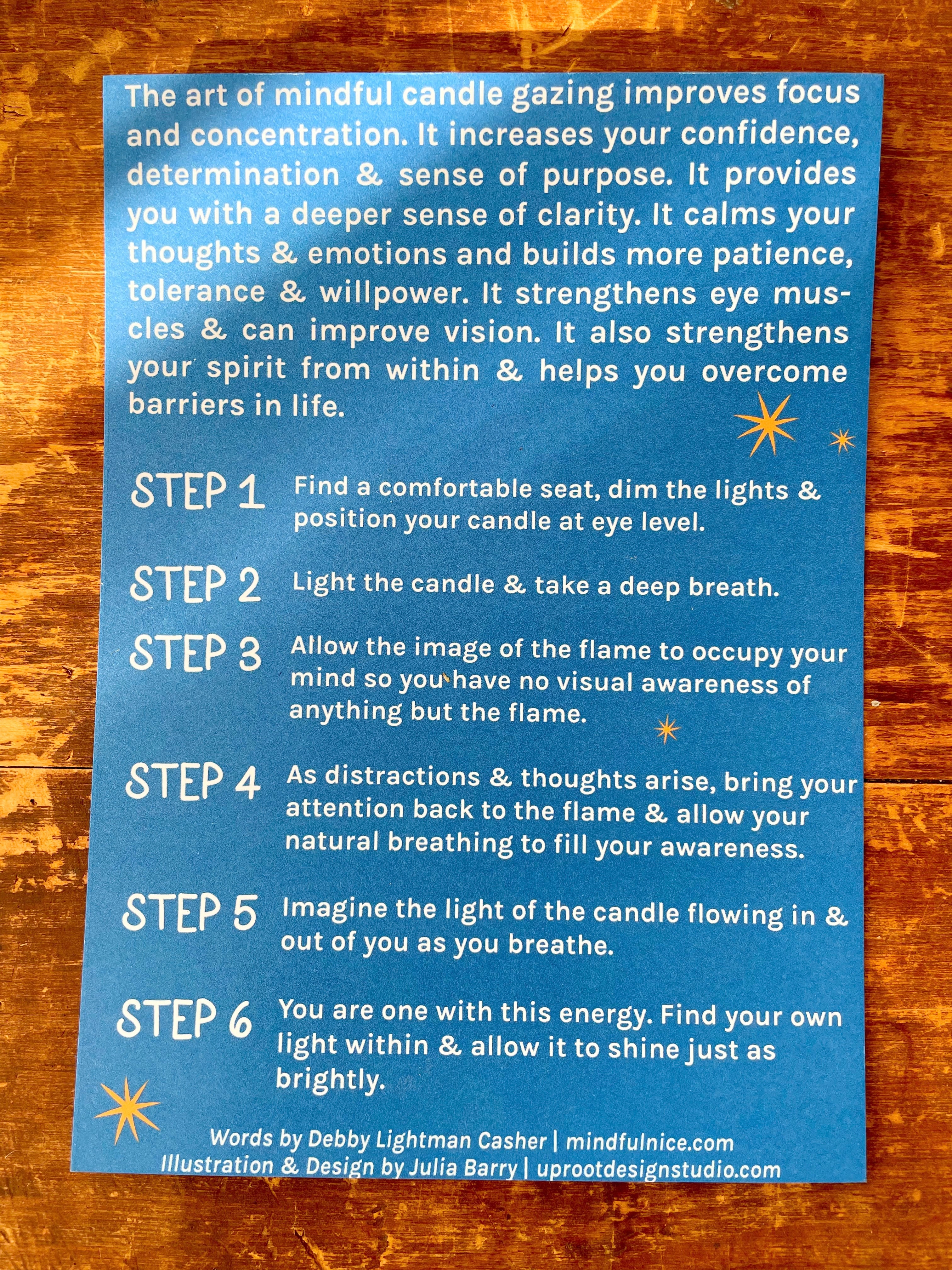 "Peace in All Seasons" Hand-Illustrated Meditation Card Pack w. Instructions 5x7"