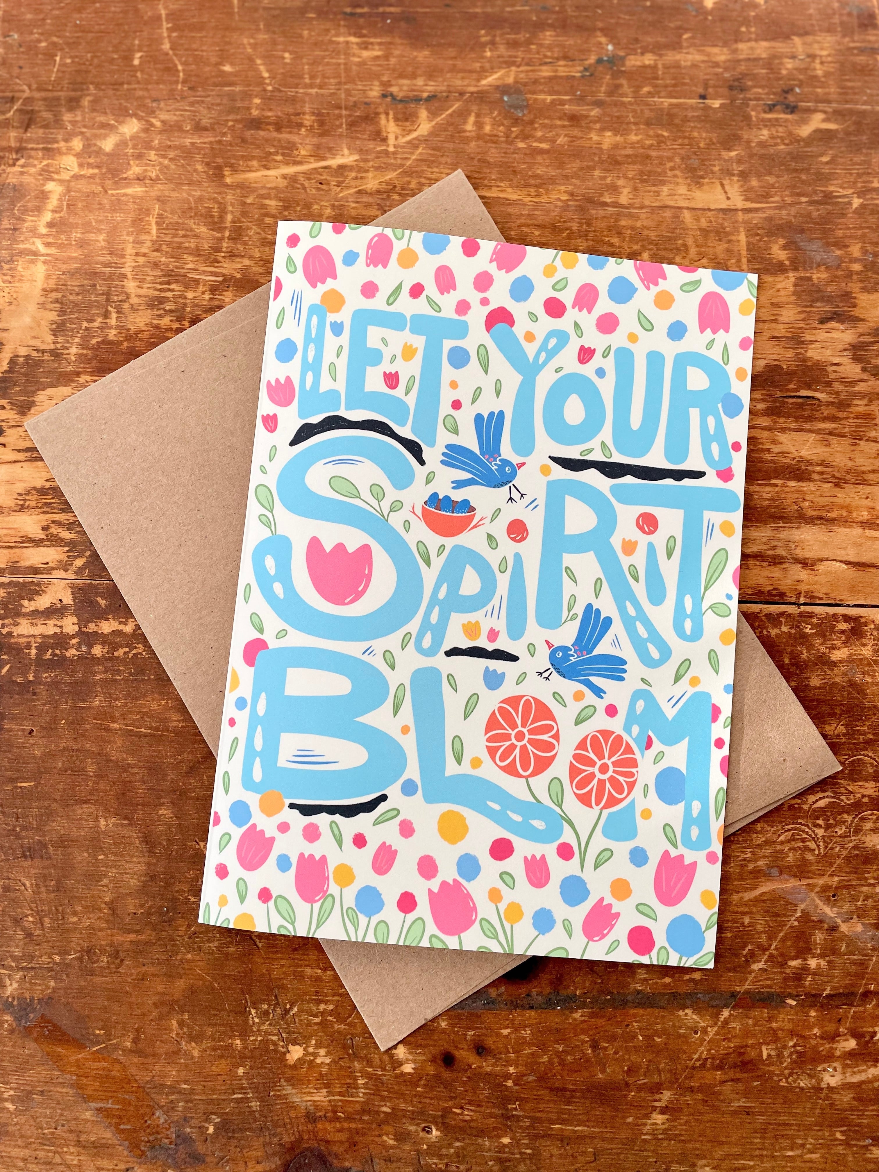 Eco Recycled 4x6 Greeting Cards w. Hand-Drawn Art + Recycled Envelopes, Blank inside - Assorted (Grow & Bloom)