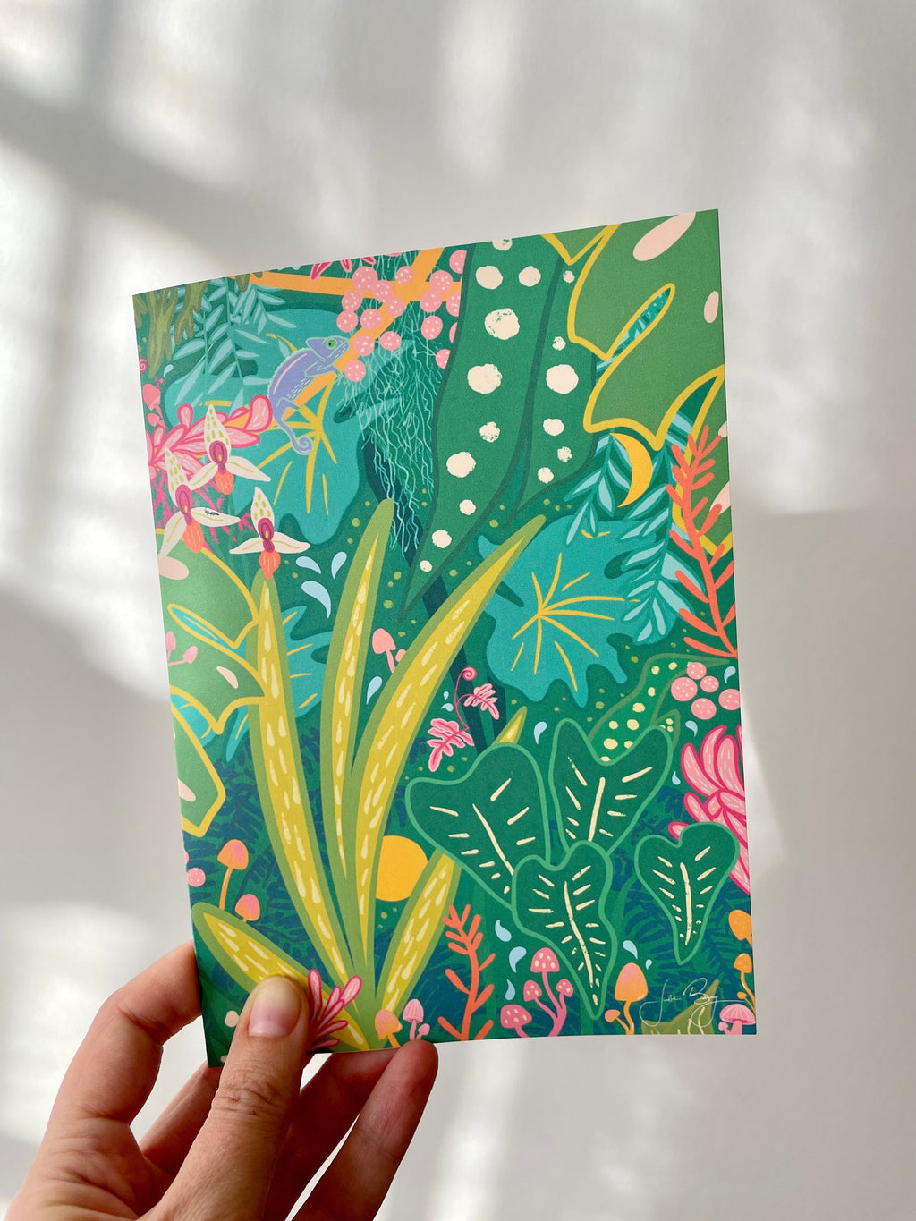 Eco Recycled 5x7 Greeting Cards w. Hand-Drawn Art + Recycled Envelopes, Blank inside - Assorted (Grow & Bloom)