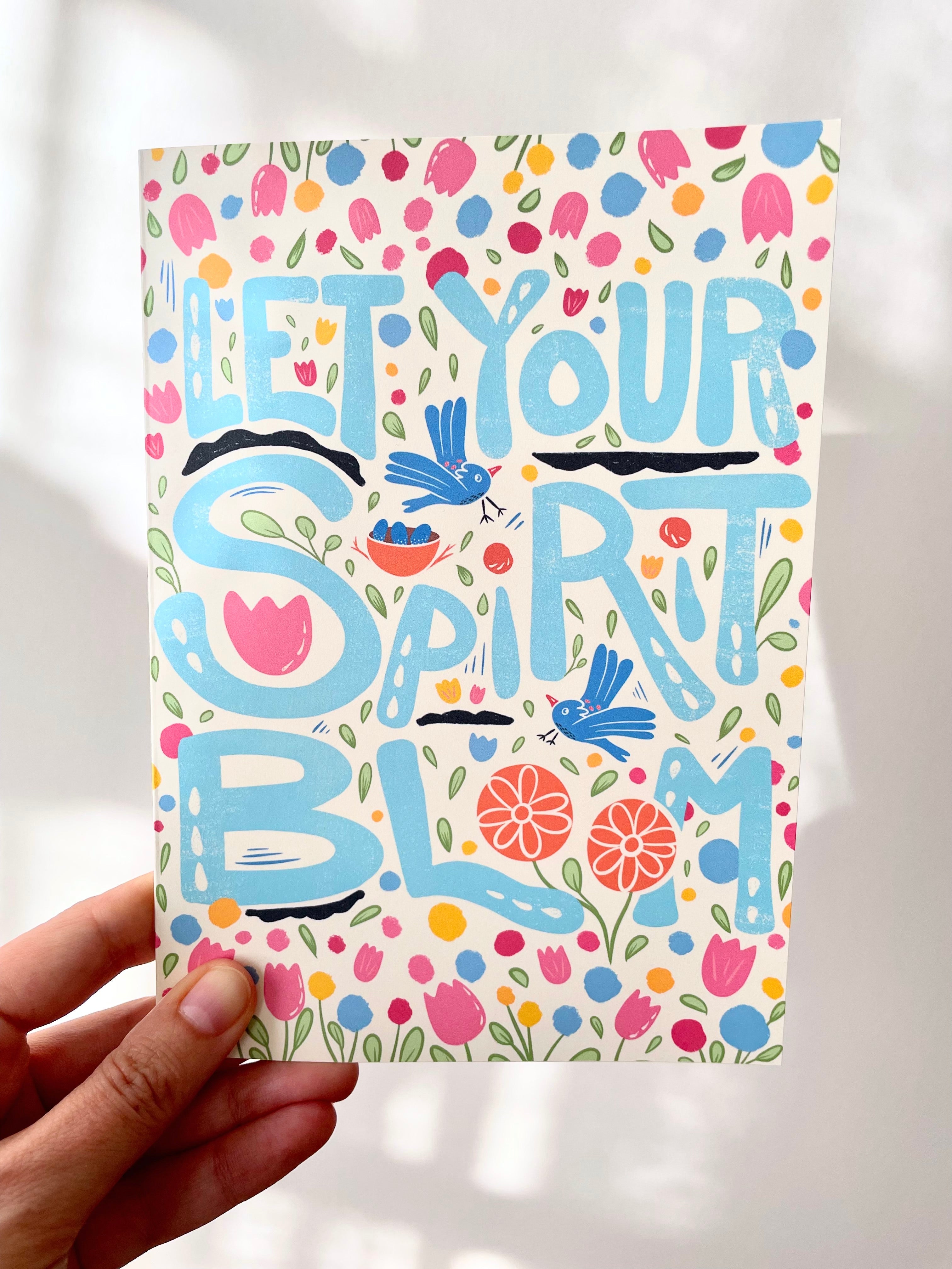 "Cheerful Stitches" Trio Gift Set: Eco-Embroidery Kit, Mindfulness Journal, Mint Tea, Honey, Greeting Card (Grow & Bloom)