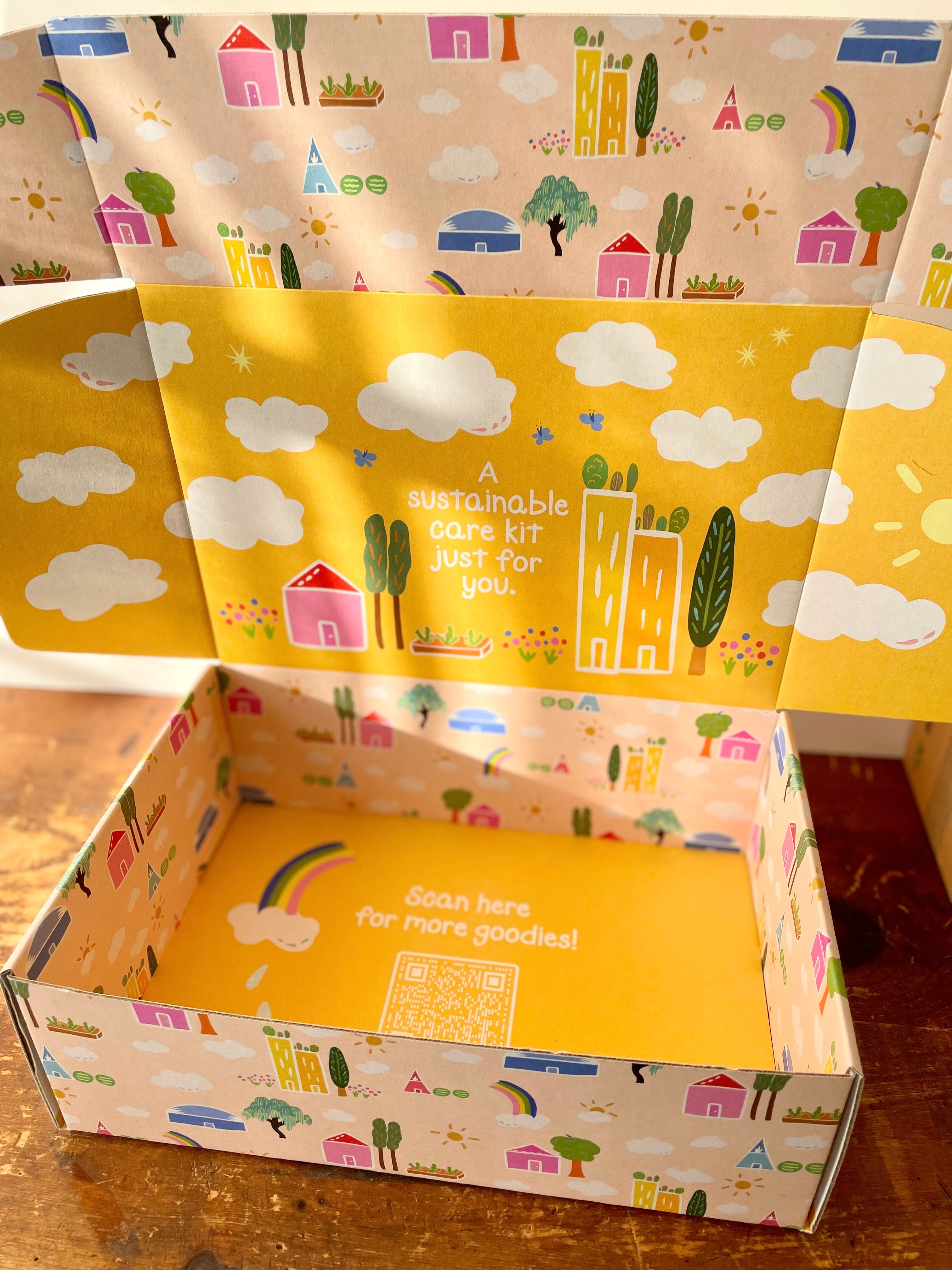 "Plant Parent" Gift Box: Pink Polka-Dot Houseplant Kit, "Hey Beautiful" Soy Candle, Houseplant Tote Bag, Greeting Card, Floral Tea, Mindfulness Journal (Grow & Bloom)