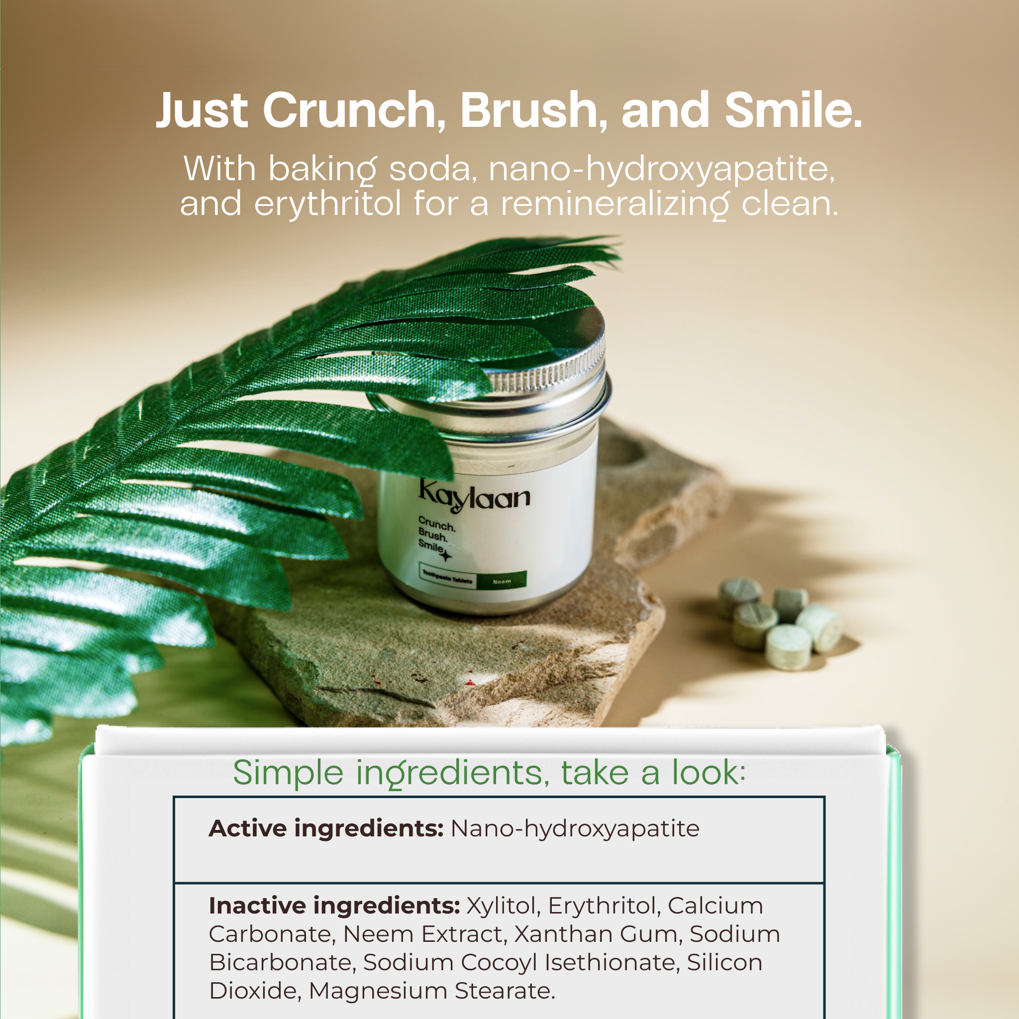Non-Fluoride Neem Toothpaste Tablets