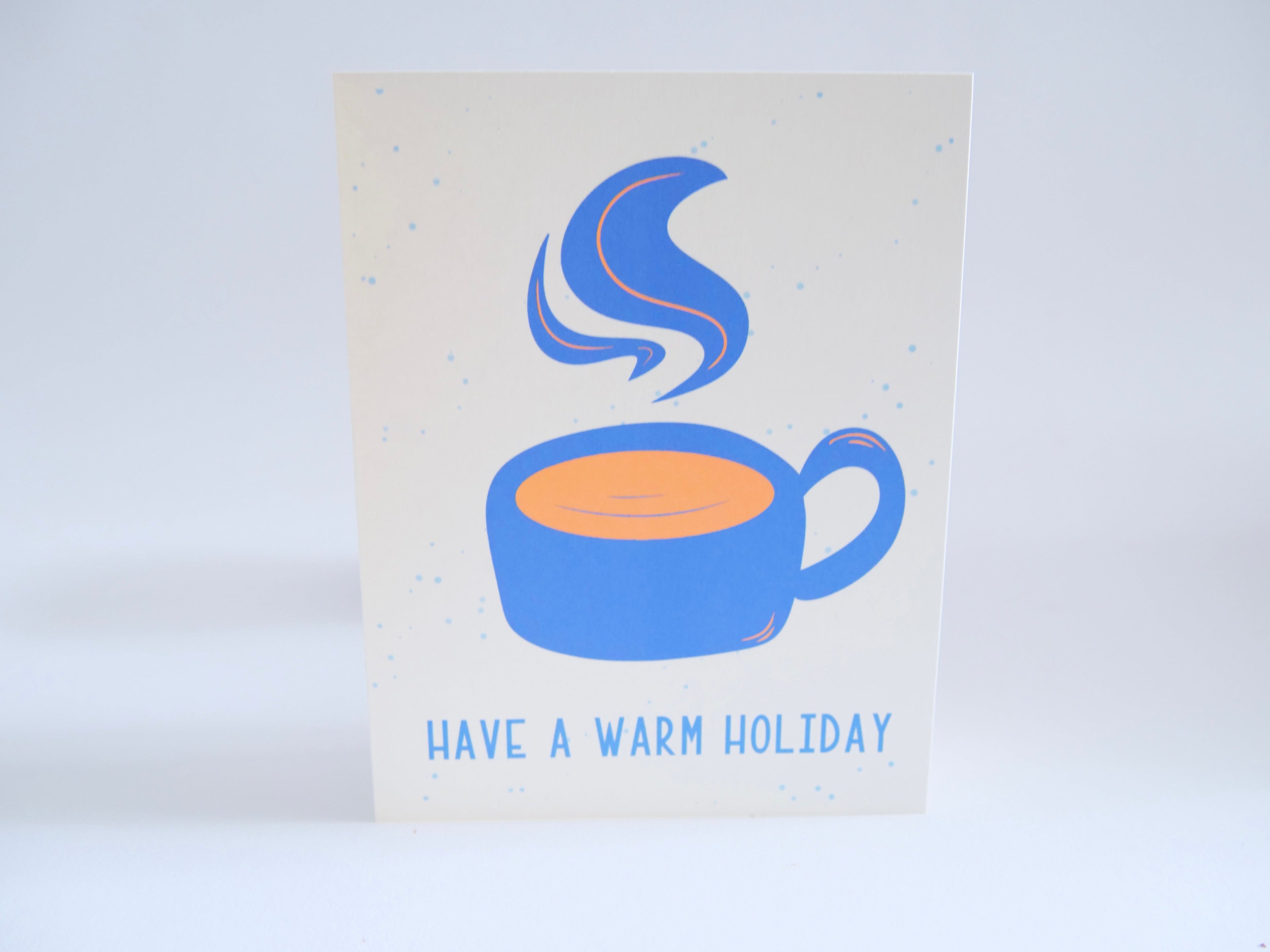 Warming Holiday Mug on White Cream Backgrounds Greeting Cards + Matching Envelope, Blank Inside - Assorted (Winter Wishes)