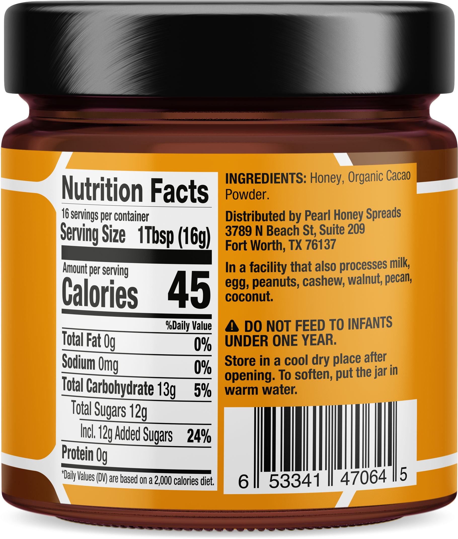 Cacao creamed honey