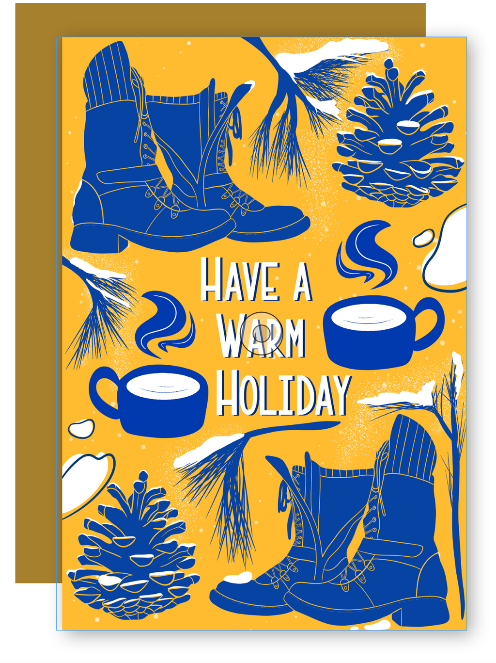 Holiday Winter Hike Greeting Card + Matching Envelope - Assorted (Winter Wishes/Winter Forest)