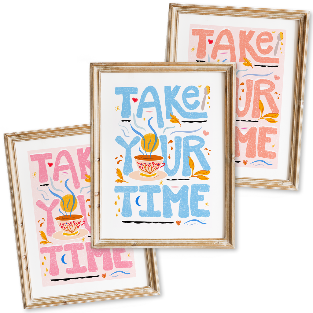 "Take Your Time" Meditative Eco-Art Print 12x18"