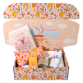 Encouragement Gift Box: Lavender Eye Pillow, Floral Tea, Honey, "Hey Beautiful" Candle, and Greeting Card (Natural Comforts / Winter Dreaming)