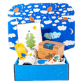 "Jolly Greenhouse" Gift Box: Mint Tea, Honey, Card, Minijournal, Sticker, White Polka-Dot Plant Growing Kit (Winter Dreaming)