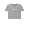 Boxy Bee T-Shirt (Adult - Gray, White & Dusty Blue)