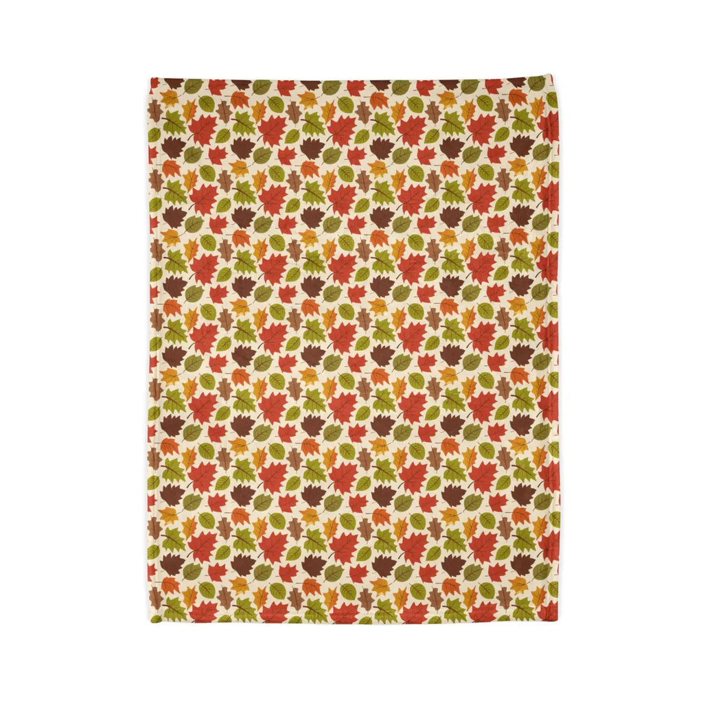 Autumn Leaves Blanket – Eco-friendly Minky Fleece - Dipaliz
