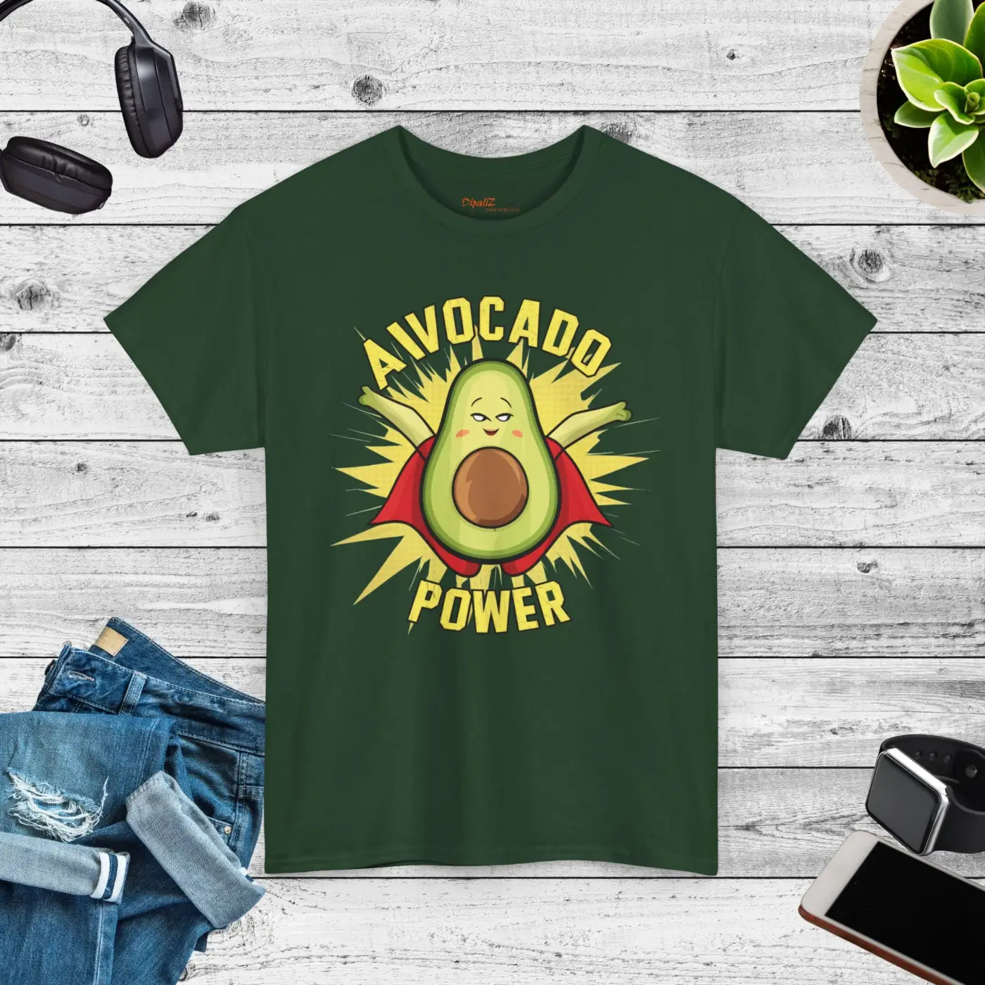 Avocado Power T-shirt – Eco-friendly Cotton - Dipaliz