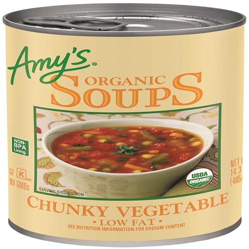 Amy’S Soup, Vegan Chunky Vegetable Soup, Gluten Free, Made With Organic Vegetables, Canned Soup, 14.3 Oz