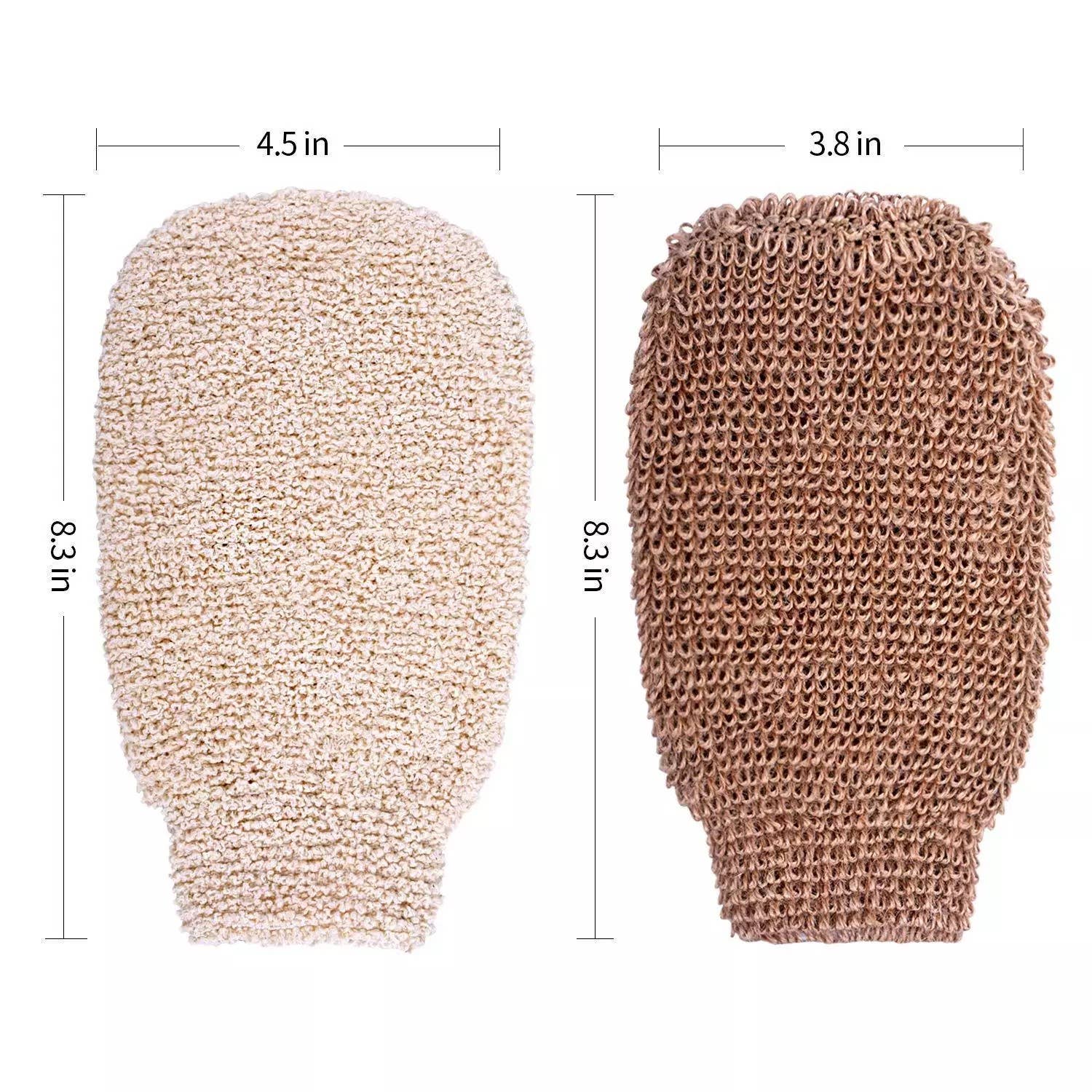 EcoFreax Bath hemp fiber body exfoliating scrubber glove