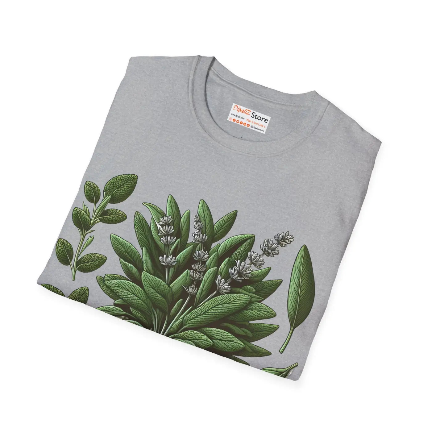 Sage Herb T-shirt – Eco-friendly Cotton - Dipaliz