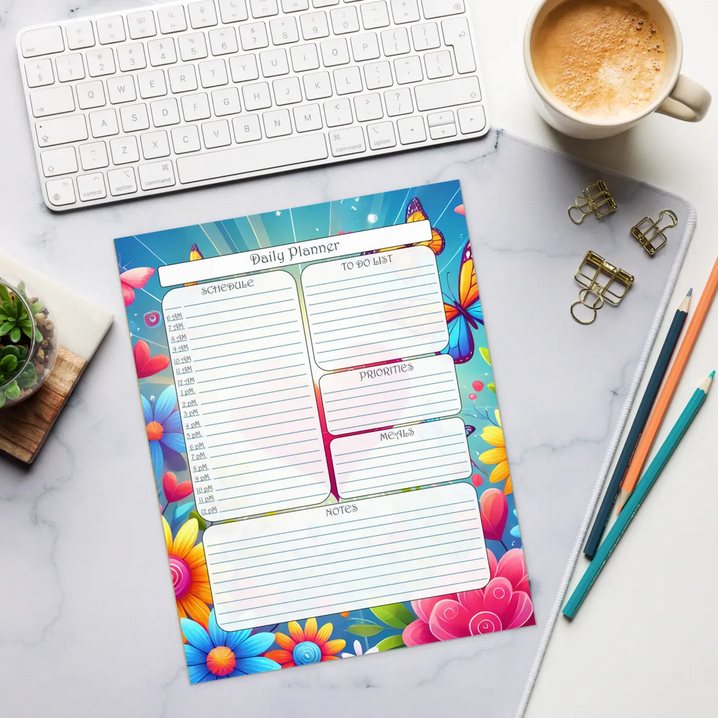 Butterfly Daily Planner – Eco Friendly Notepad - Dipaliz