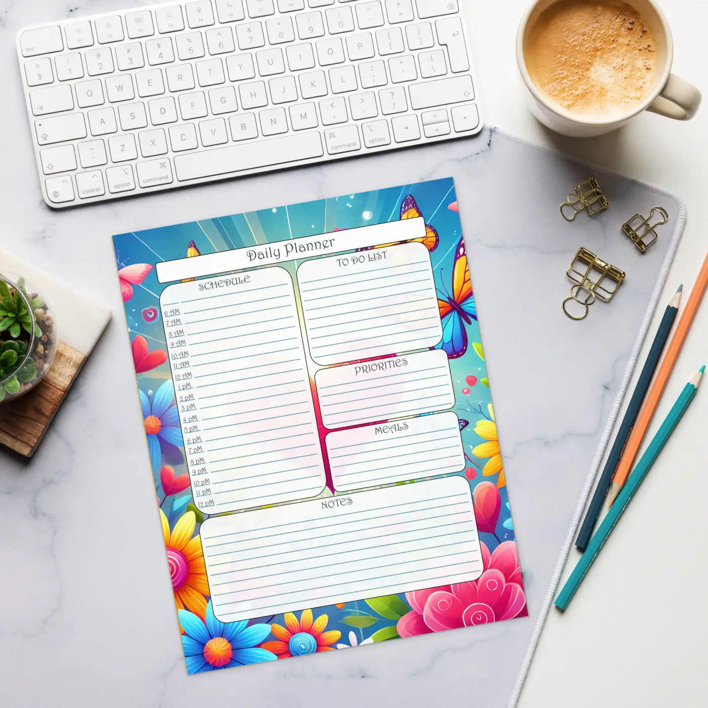 Butterfly Daily Planner – Eco Friendly Notepad - Dipaliz