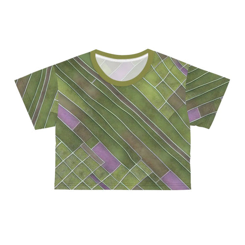 Abstract Pattern Crop Tee – Eco Friendly Top - Dipaliz