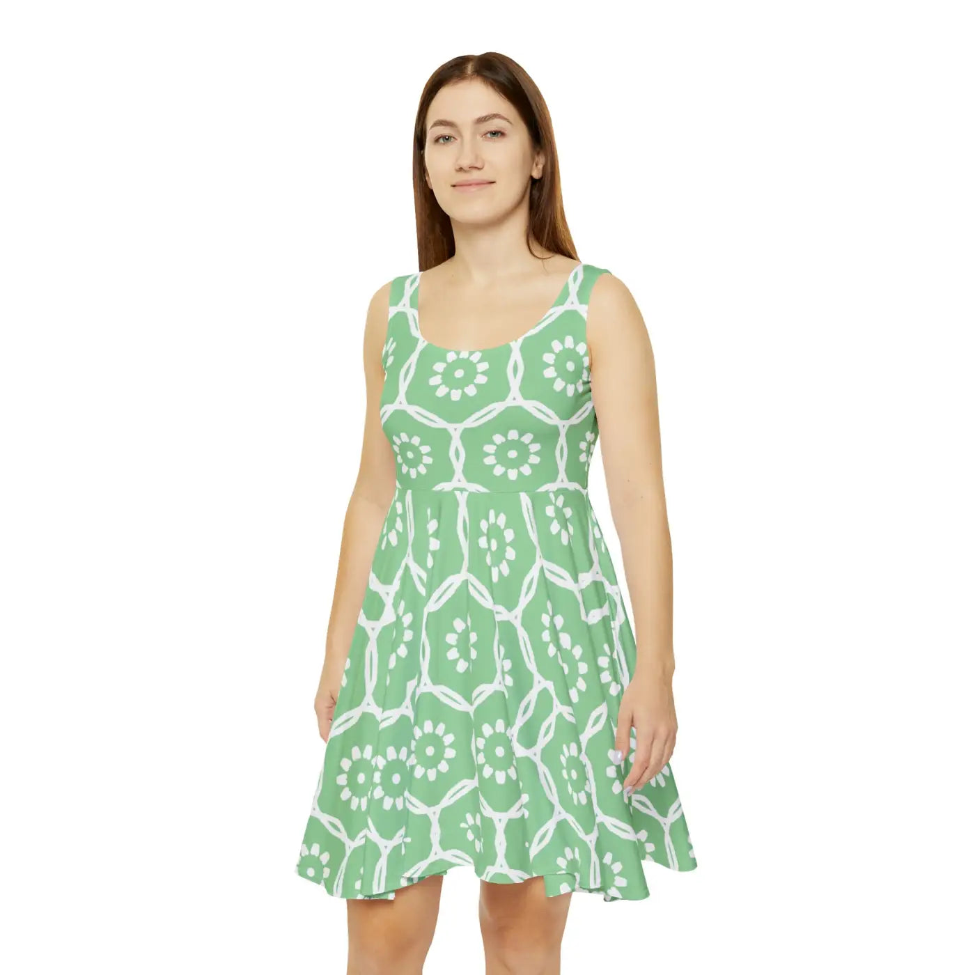 Abstract Pattern Skater Dress – Eco Friendly - Dipaliz