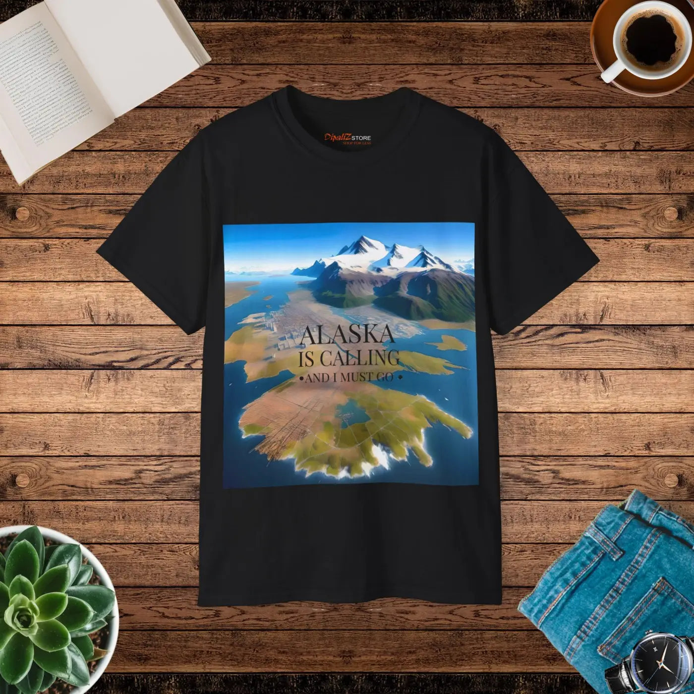 Alaska is Calling Ultra Cotton Tee – Eco-friendly - Dipaliz
