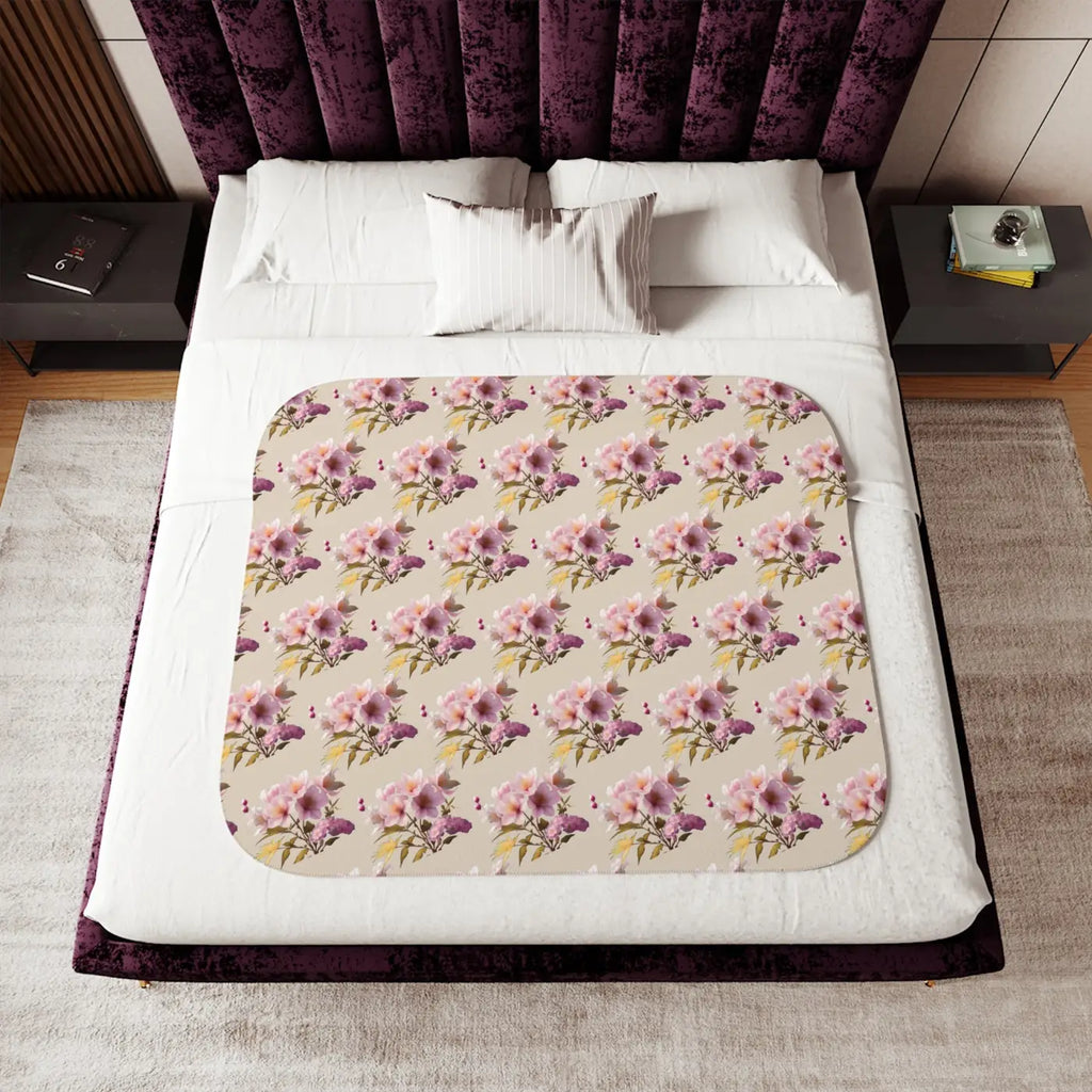 Floral Sherpa Blanket – Eco-friendly Two Colors - Dipaliz