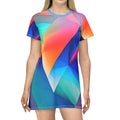 Colored Abstract Pattern Shirt Dress – Eco Friendly - Dipaliz