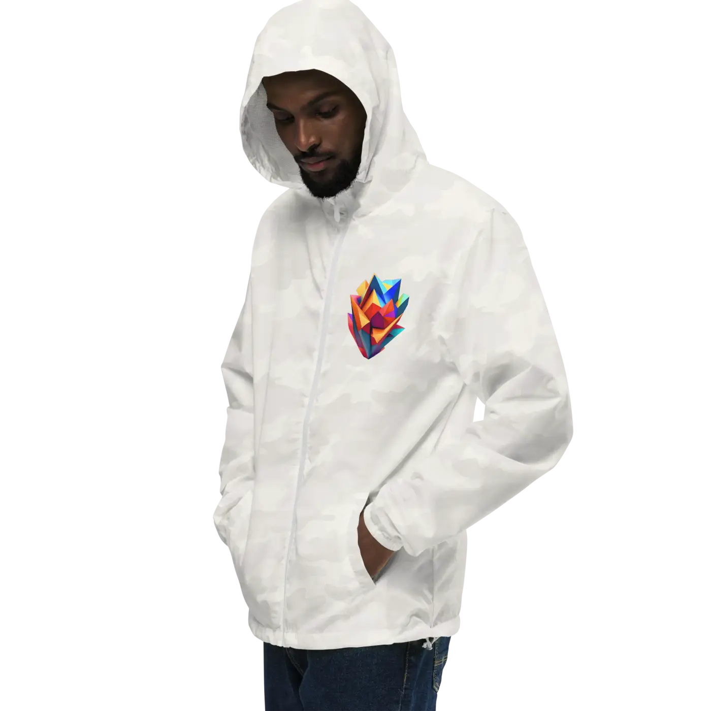 Geometric Pattern Zip Jacket – Eco-friendly Clothing - Dipaliz