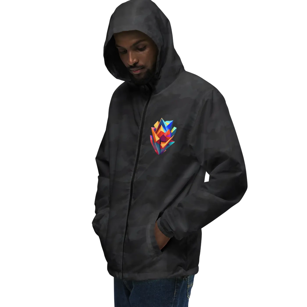 Geometric Pattern Zip Jacket – Eco-friendly Clothing - Dipaliz